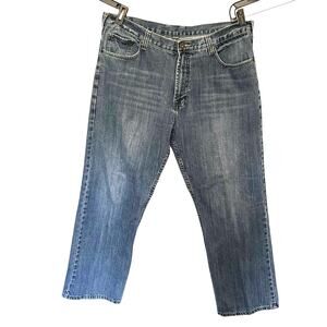 Vintage 90s Flypaper Straight Mens Jeans 38x30 Y2K Embroidered Pocket Normcore